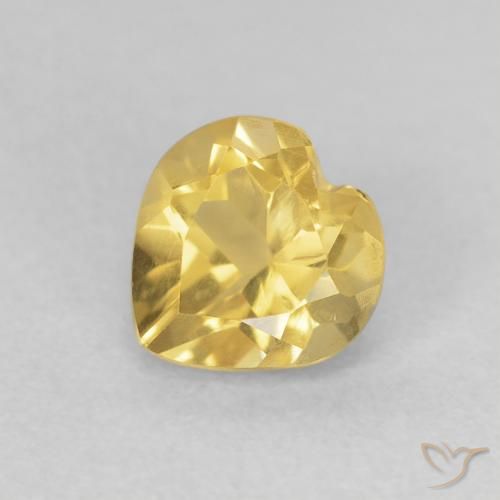 0.71ct طبيعي ذهبي سيترين, قلب, VVS