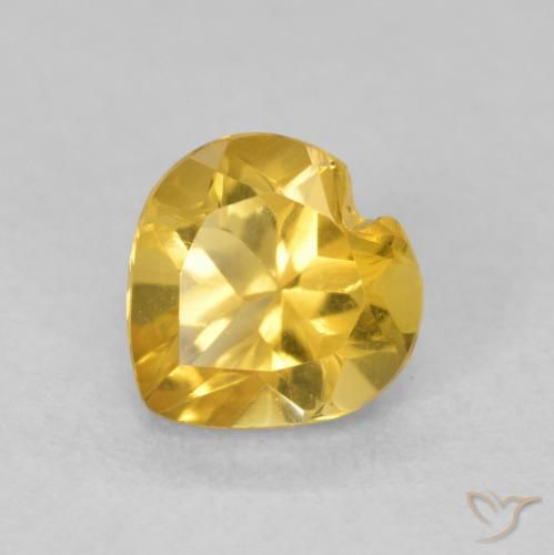 0.75ct طبيعي برتقالى ذهبة سيترين, قلب, VVS-VS