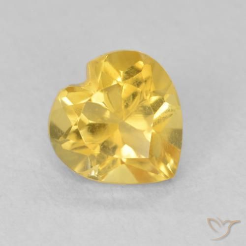 0.76ct طبيعي برتقالى ذهبة سيترين, قلب, VVS-VS