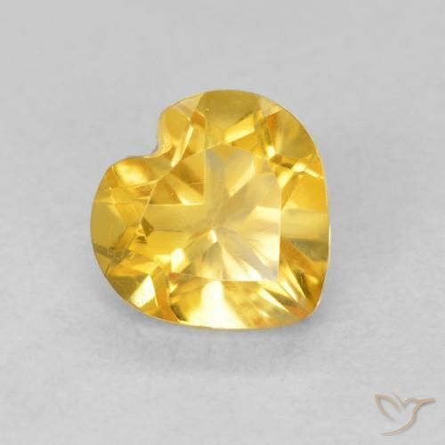 0.73ct طبيعي ذهبي سيترين, قلب, VVS-VS