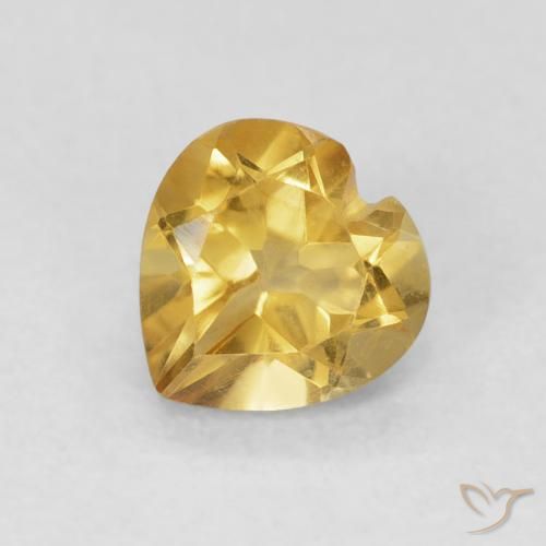 0.72ct طبيعي ذهب سيترين, قلب, VVS