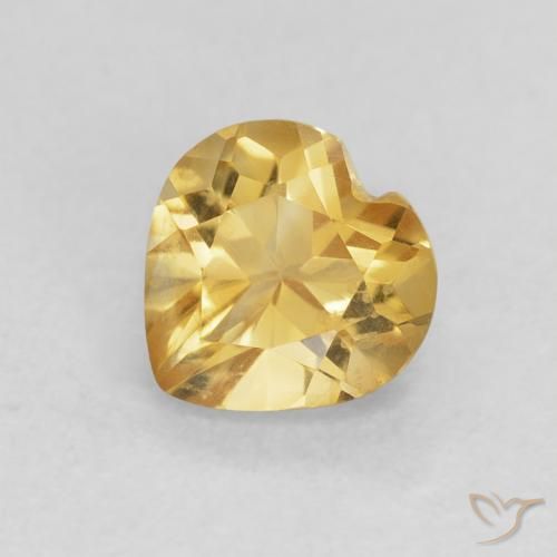 0.79ct طبيعي برتقالى ذهبى غامق سيترين, قلب, VVS