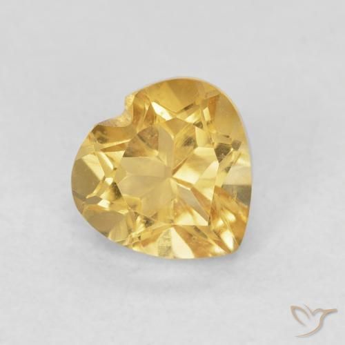 0.78ct طبيعي ذهب سيترين, قلب, VVS