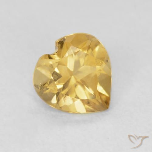 0.71ct طبيعي ذهبى متوسط سيترين, قلب, VVS