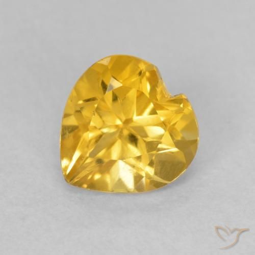 0.73ct طبيعي ذهبى متوسط سيترين, قلب, VVS-VS