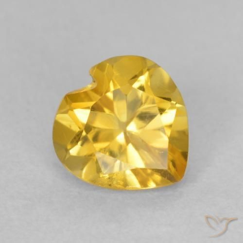 0.73ct طبيعي برتقالى ذهبة سيترين, قلب, VVS-VS