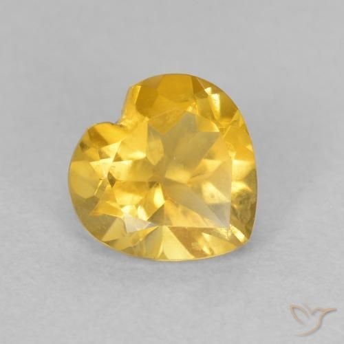 0.71ct طبيعي برتقالى ذهبة سيترين, قلب, VVS-VS