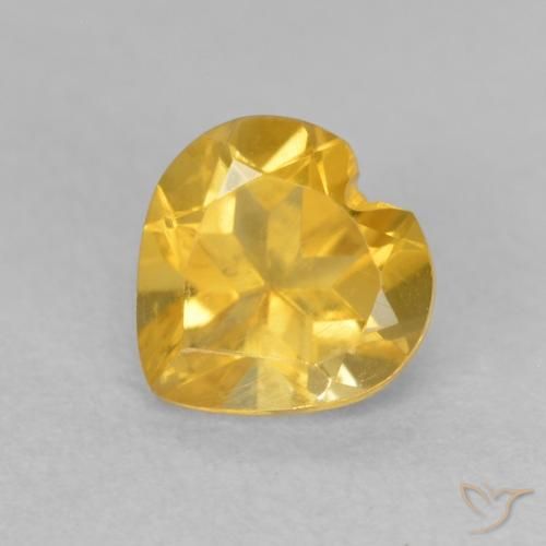 0.76ct طبيعي برتقالى ذهبة سيترين, قلب, VVS-VS