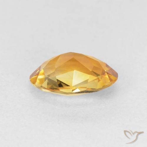 سيترين Medium Light-Golden طبيعي، بيضوي، 1.38 قيراط، VVS