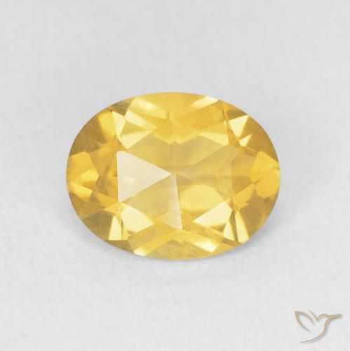1.65ct طبيعي ذهبى متوسط سيترين, بيضوي, VVS