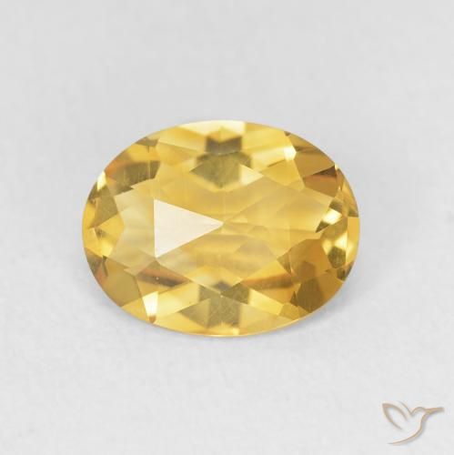 1.55ct طبيعي ذهبي سيترين, بيضوي, VVS
