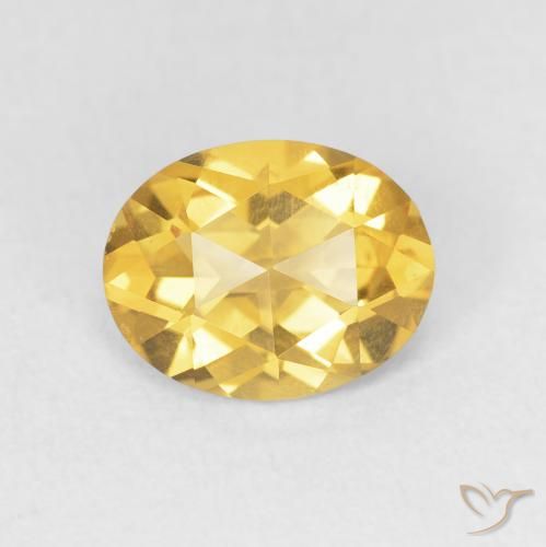 1.59ct طبيعي ذهبي سيترين, بيضوي, VVS