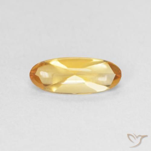 0.87ct طبيعي Medium Light Orange-Gold سيترين, بيضوي, شفاف