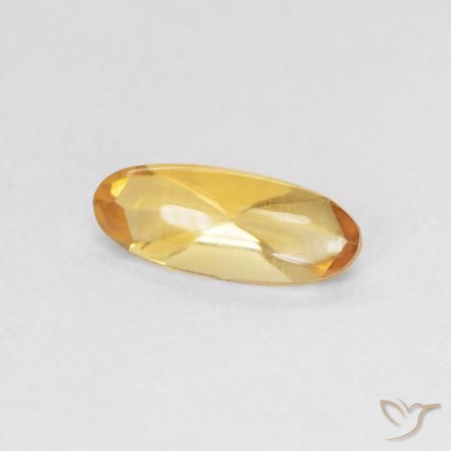 سيترين Medium Light Orange-Gold طبيعي، بيضوي، 0.87 قيراط، شفاف