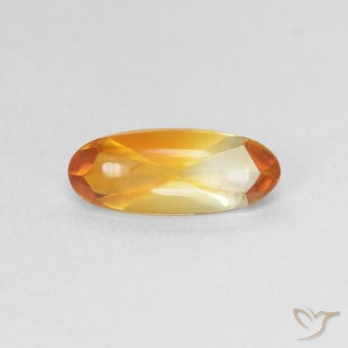 0.96ct طبيعي ذهبى-برتقالى سيترين, بيضوي, شفاف