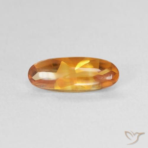 0.91ct طبيعي ذهب سيترين, بيضوي, شفاف