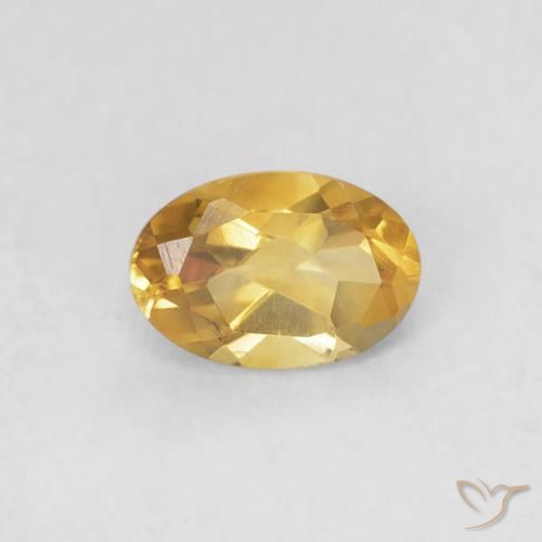 0.44ct طبيعي ذهبي سيترين, بيضوي, VVS-VS
