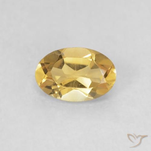 0.44ct طبيعي ذهبي سيترين, بيضوي, VVS-VS