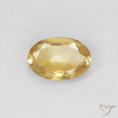 0.38ct طبيعي ذهبي سيترين, بيضوي, VVS-VS