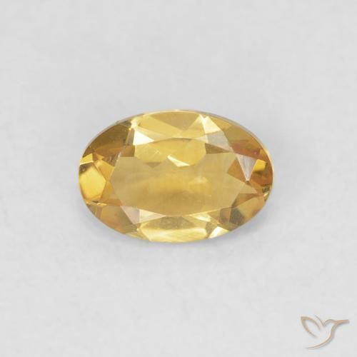 0.41ct طبيعي ذهبي سيترين, بيضوي, VVS-VS