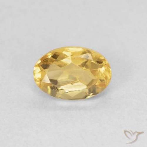 0.51ct طبيعي ذهبي سيترين, بيضوي, VVS-VS
