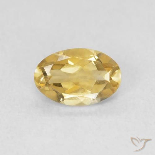 0.46ct طبيعي ذهبي سيترين, بيضوي, VVS-VS