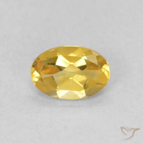 0.37ct طبيعي ذهبى متوسط سيترين, بيضوي, VVS-VS