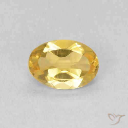 0.43ct طبيعي ذهبى متوسط سيترين, بيضوي, VVS-VS