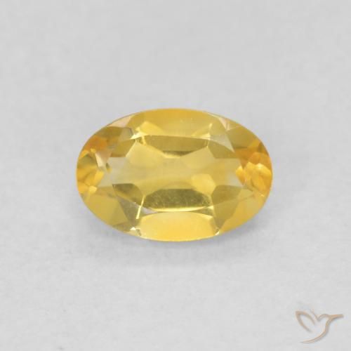 0.42ct طبيعي ذهبى متوسط سيترين, بيضوي, VVS-VS
