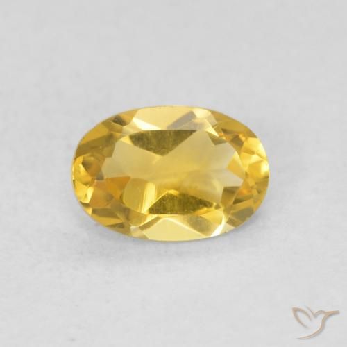 0.41ct طبيعي ذهبى متوسط سيترين, بيضوي, VVS-VS