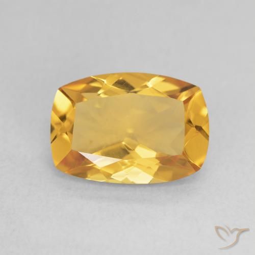 سيترين Medium Light-Golden طبيعي، وسادة، 2.53 قيراط، VVS
