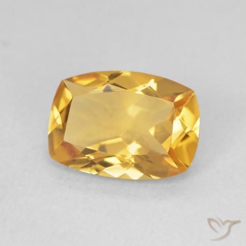 سيترين Medium Light-Golden طبيعي، وسادة، 2.53 قيراط، VVS