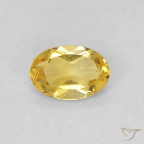0.40ct طبيعي برتقالى ذهبة سيترين, بيضوي, VVS-VS