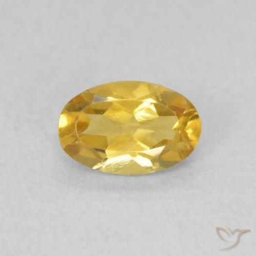 0.41ct طبيعي ذهبي سيترين, بيضوي, VVS-VS