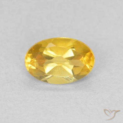 0.43ct طبيعي برتقالى ذهبة سيترين, بيضوي, VVS-VS