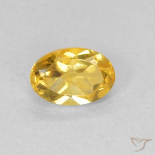 0.49ct طبيعي ذهبي سيترين, بيضوي, VVS