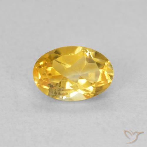 0.47ct طبيعي ذهبي سيترين, بيضوي, VVS-VS