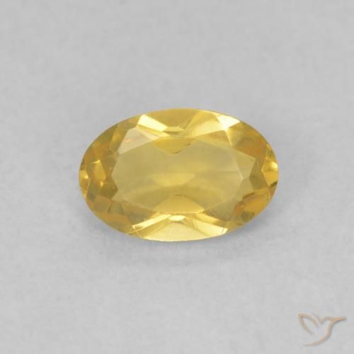 0.43ct طبيعي ذهبى متوسط سيترين, بيضوي, VVS-VS