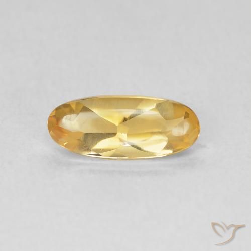 0.85ct طبيعي برتقالى ذهبى غامق سيترين, بيضوي, شفاف