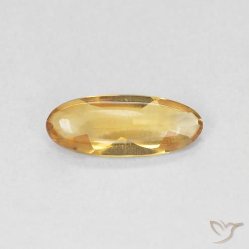 0.68ct طبيعي Medium Light-Golden سيترين, بيضوي, شفاف