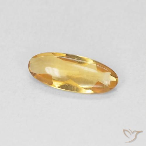 سيترين Medium Light-Golden طبيعي، بيضوي، 0.68 قيراط، شفاف