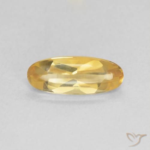 0.91ct طبيعي ذهبى متوسط سيترين, بيضوي, شفاف