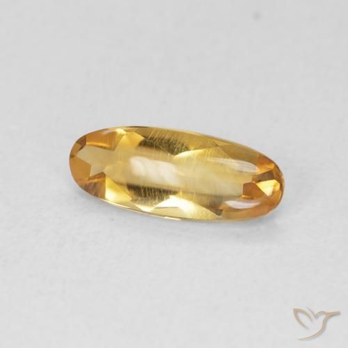 سيترين Medium Light-Golden طبيعي، بيضوي، 0.78 قيراط، شفاف