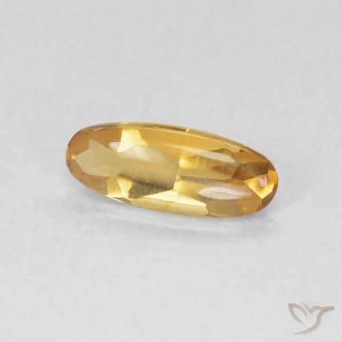 سيترين Medium Light-Golden طبيعي، بيضوي، 0.87 قيراط، شفاف