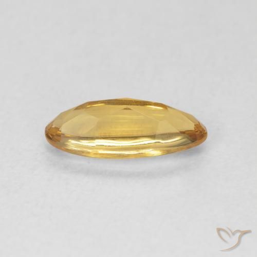 سيترين Medium Light-Golden طبيعي، بيضوي، 0.87 قيراط، شفاف