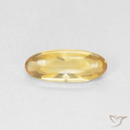 0.86ct طبيعي ذهبى متوسط سيترين, بيضوي, شفاف