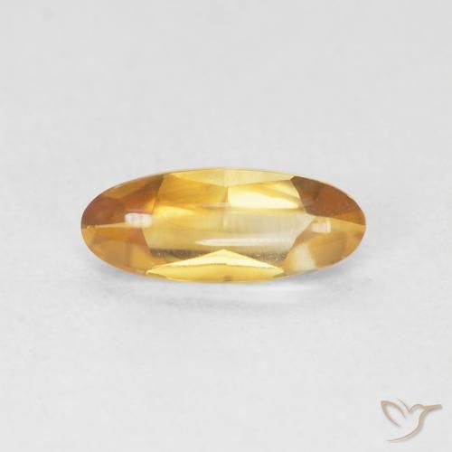 0.90ct طبيعي برتقالى ذهبة سيترين, بيضوي, شفاف