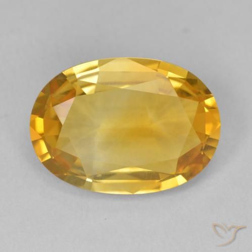 5.76ct طبيعي ذهبى داكن سيترين, بيضوي, VVS