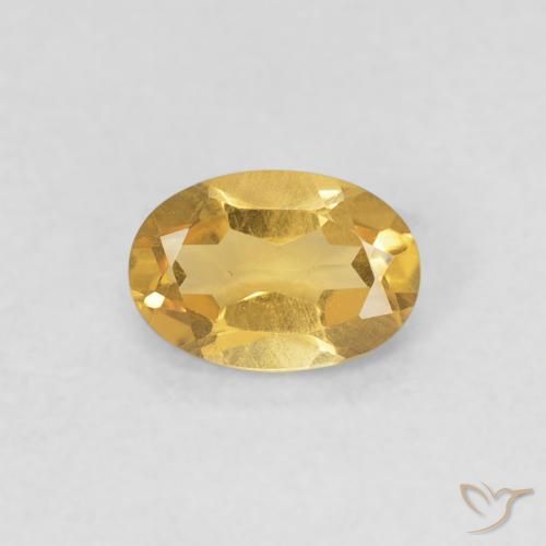 0.38ct طبيعي ذهب سيترين, بيضوي, VVS-VS