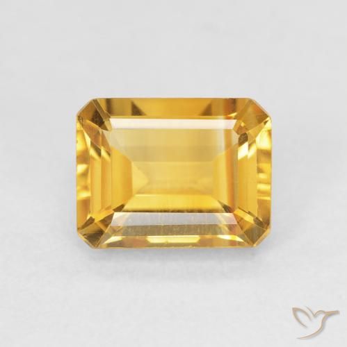 1.64ct طبيعي Medium Light Orange-Gold سيترين, قص الزمرد, VVS